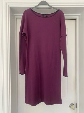 Tart Long-Sleeve Knit Dress in Plum
